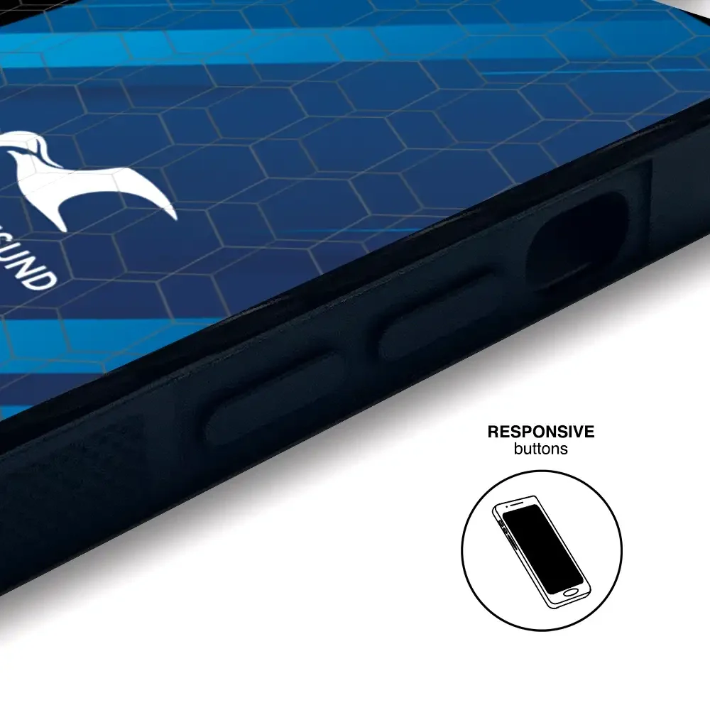 Haugesund FK Official 3D Phone Case Design Abstract Blue - Image 74