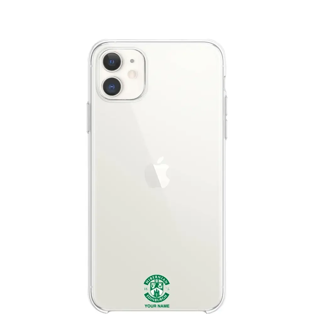Hibernian FC Official Clear Phone Case Design 95 + Name - Image 3