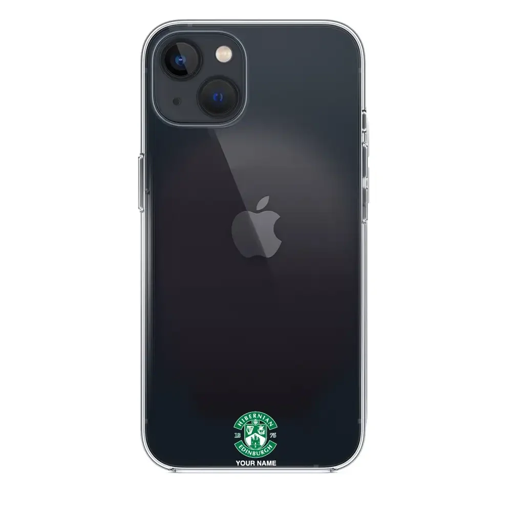 Hibernian FC Official Clear Phone Case Design 96 + Name - Image 4