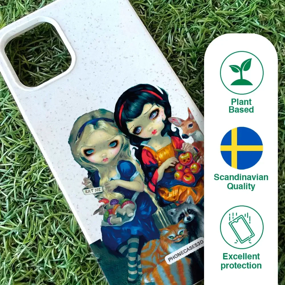 Jasmine Becket Official Compostable Phone Case Design Alice & Snow White - Image 49