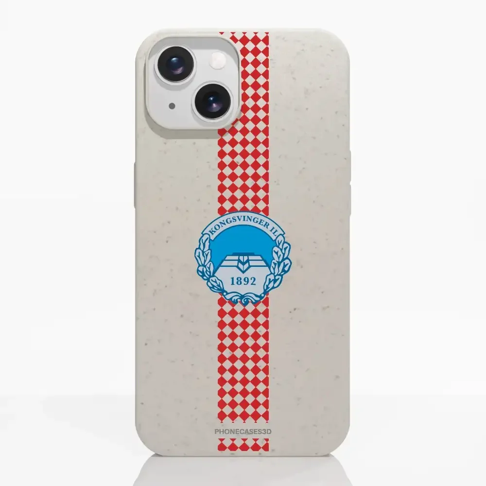 Kongsvinger IL Official Compostable Phone Case Design Square stripe - Image 15