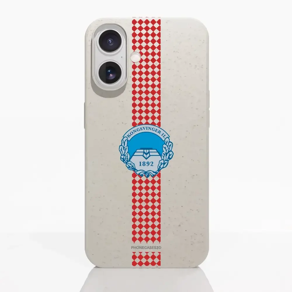 Kongsvinger IL Official Compostable Phone Case Design Square stripe - Image 22