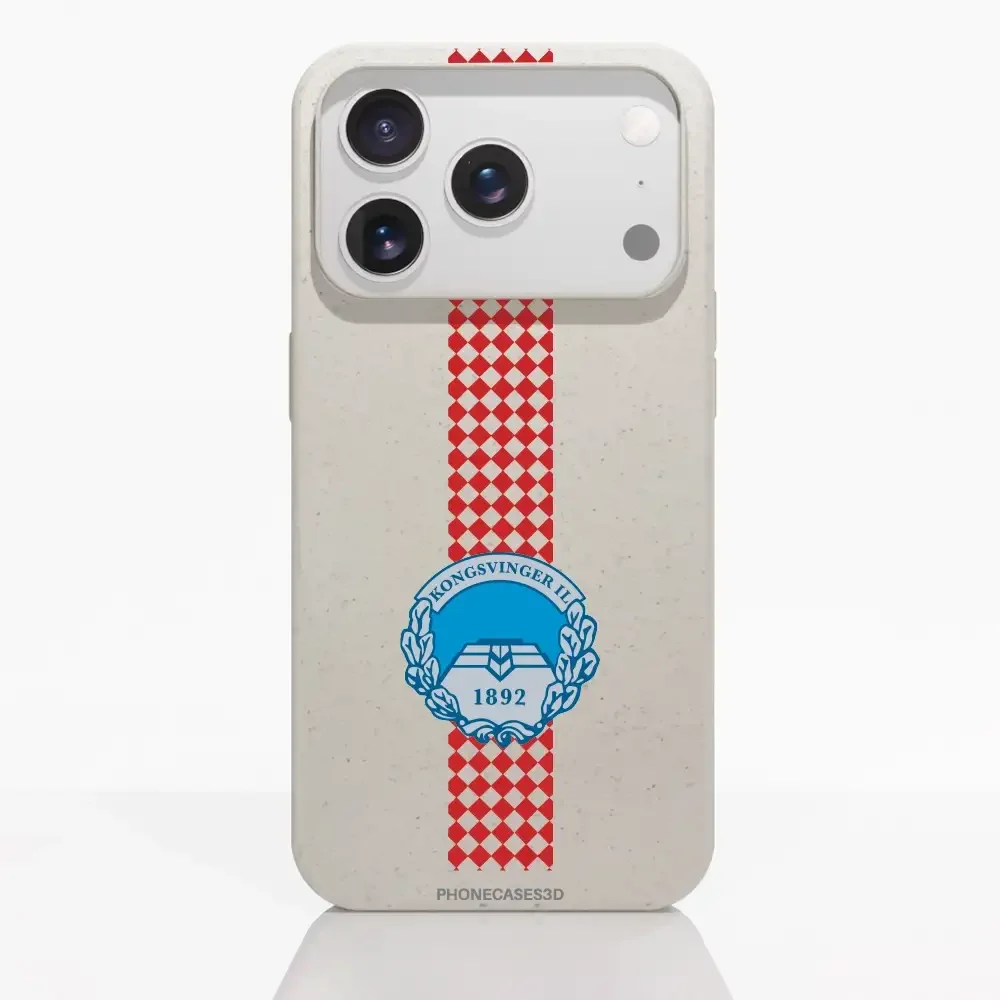 Kongsvinger IL Official Compostable Phone Case Design Square stripe - Image 25