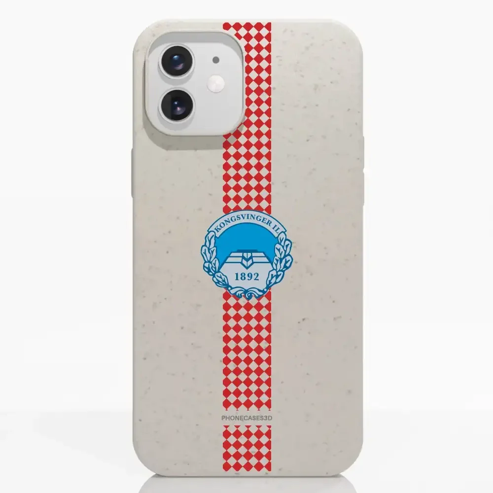 Kongsvinger IL Official Compostable Phone Case Design Square stripe - Image 4