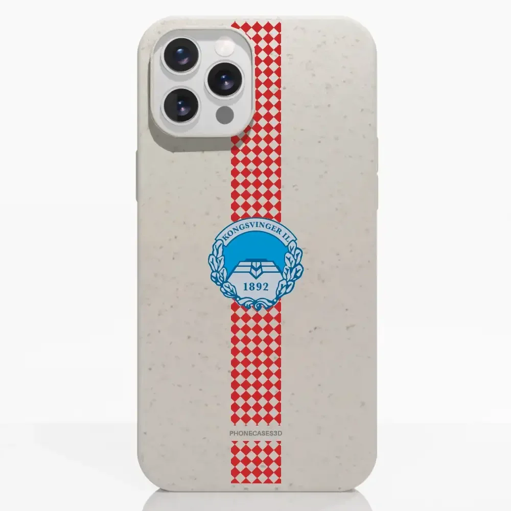 Kongsvinger IL Official Compostable Phone Case Design Square stripe - Image 5