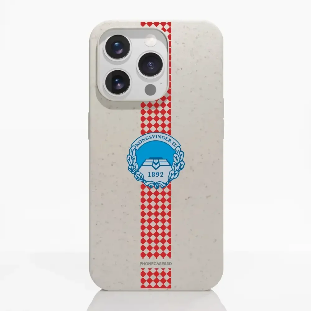 Kongsvinger IL Official Compostable Phone Case Design Square stripe - Image 50