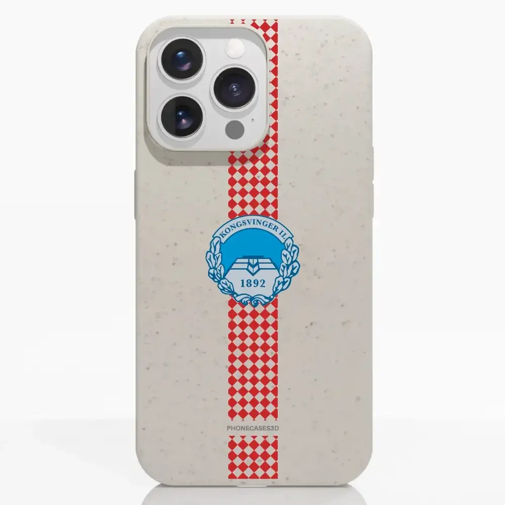 Kongsvinger IL Official Compostable Phone Case Design Square stripe - Image 8