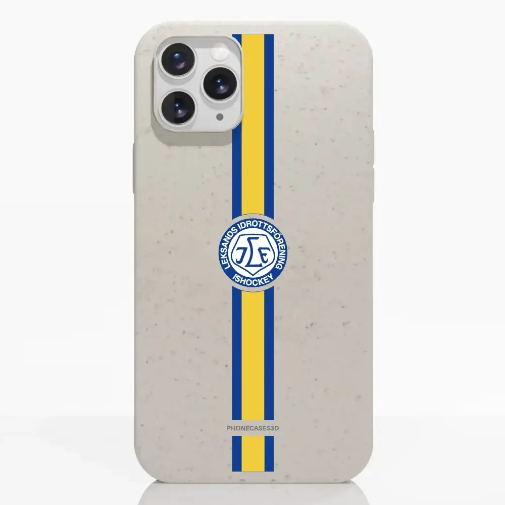 Leksands IF Official Compostable Phone Case Design Yellow & Blue stripe - Image 2
