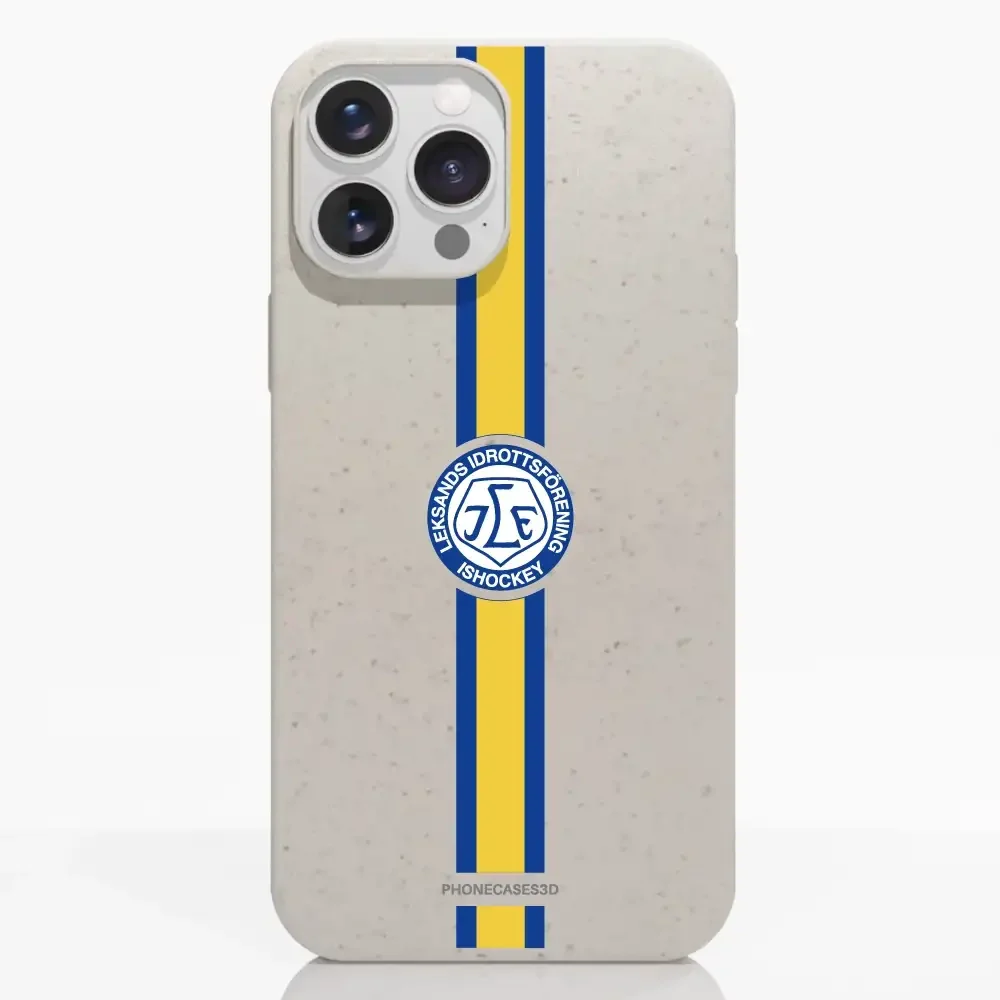 Leksands IF Official Compostable Phone Case Design Yellow & Blue stripe - Image 9