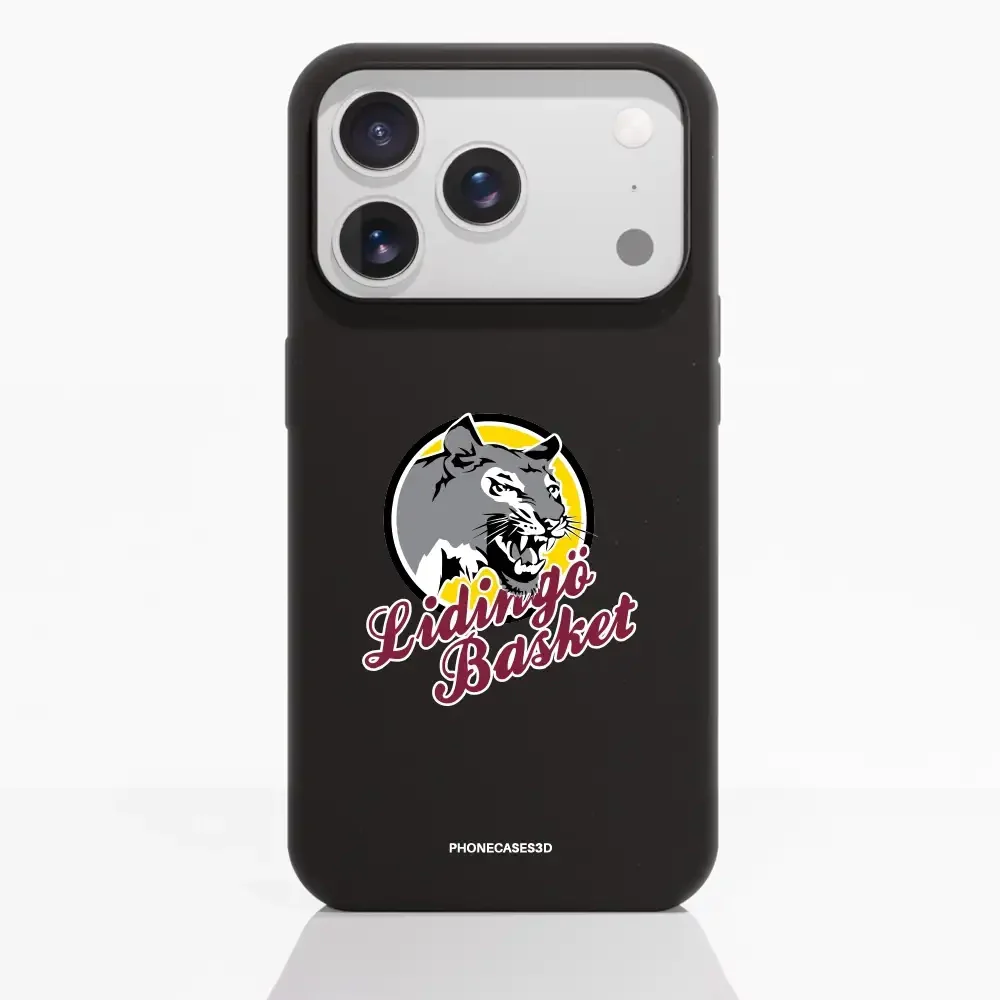 Lidingö Basket Official Compostable Black Phone Case Logo - Image 24