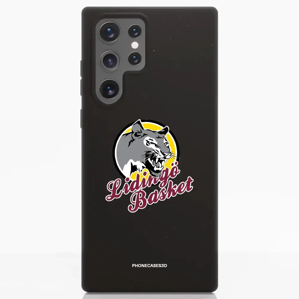 Lidingö Basket Official Compostable Black Phone Case Logo - Image 38