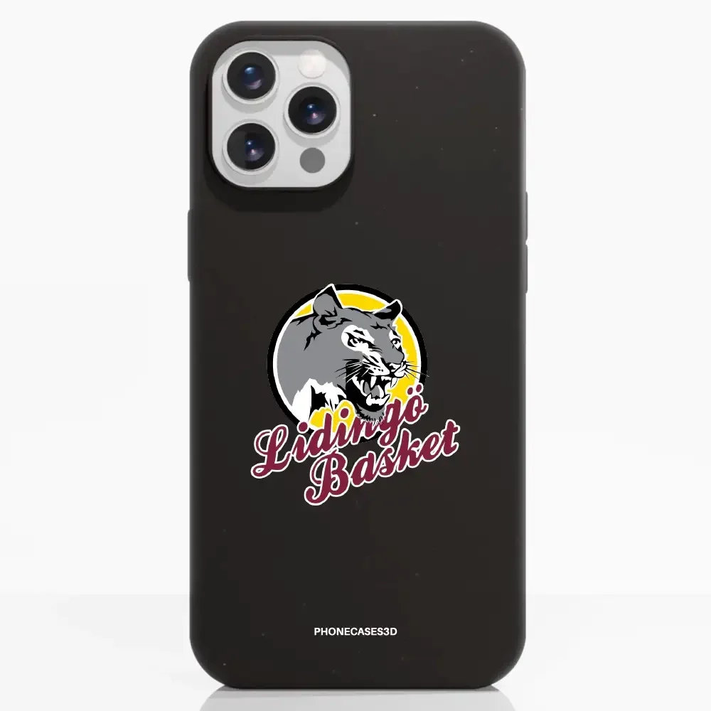 Lidingö Basket Official Compostable Black Phone Case Logo - Image 5