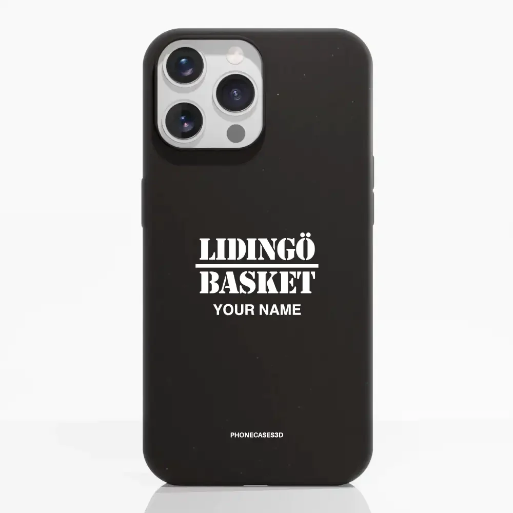 Lidingö Basket Official Compostable Black Phone Case minimal - Image 11