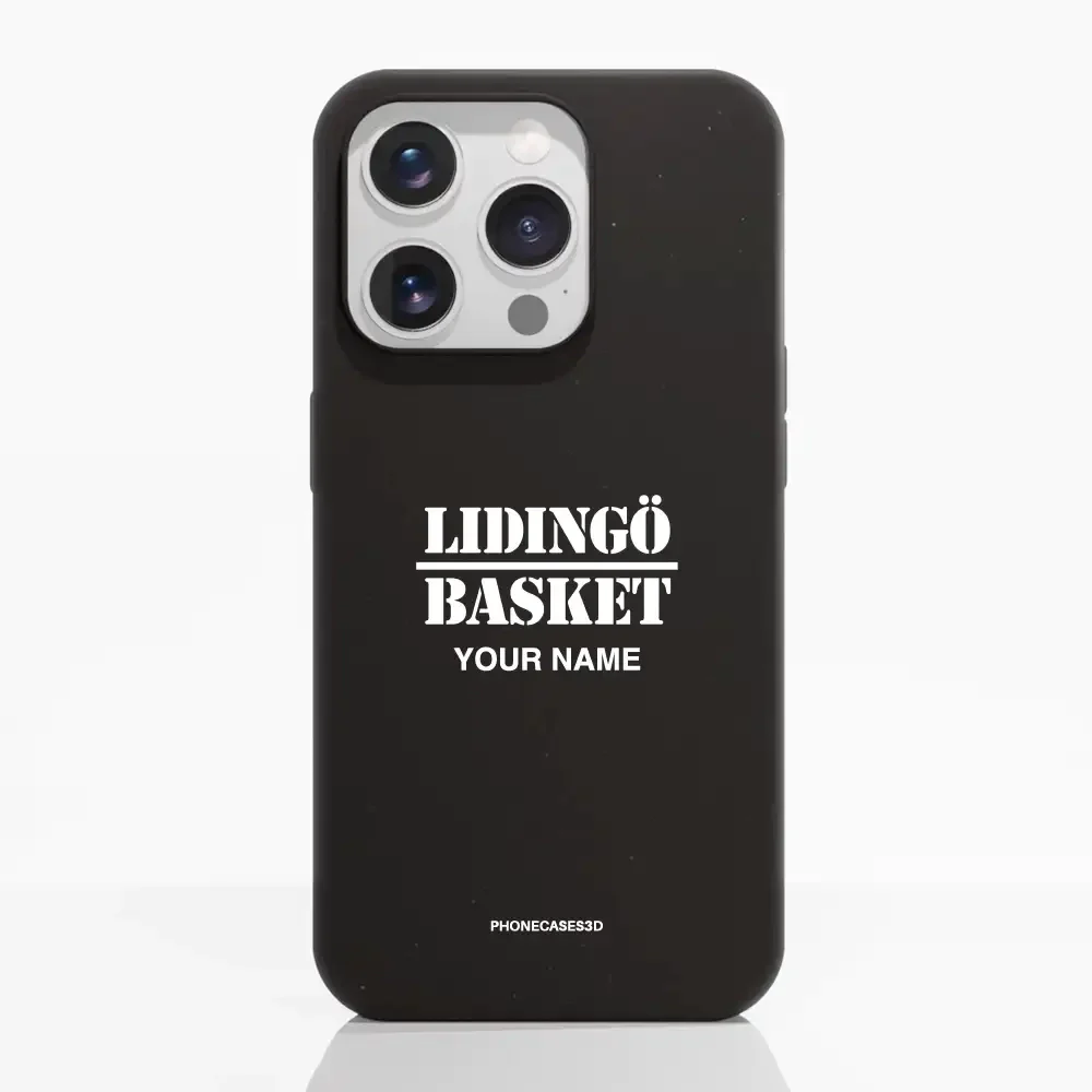 Lidingö Basket Official Compostable Black Phone Case minimal - Image 20