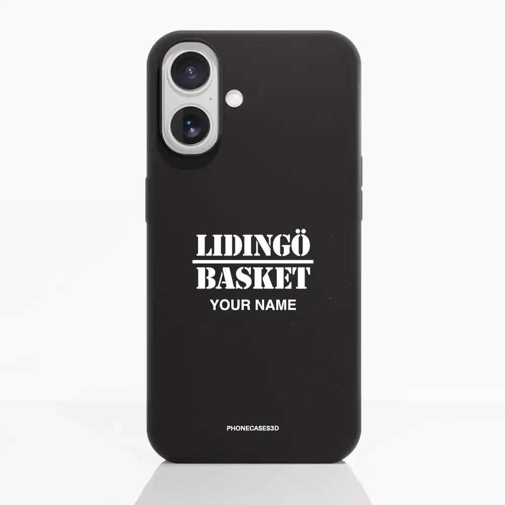 Lidingö Basket Official Compostable Black Phone Case minimal - Image 22