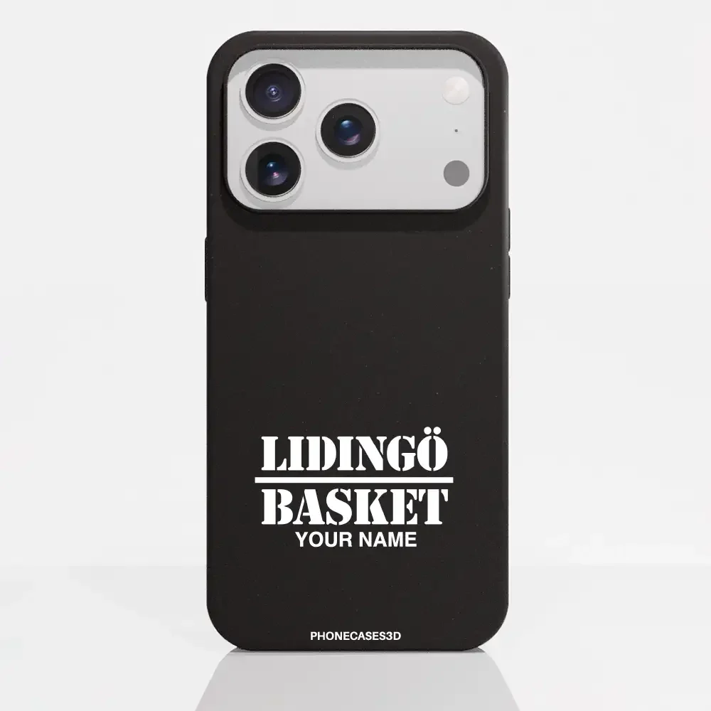 Lidingö Basket Official Compostable Black Phone Case minimal - Image 25