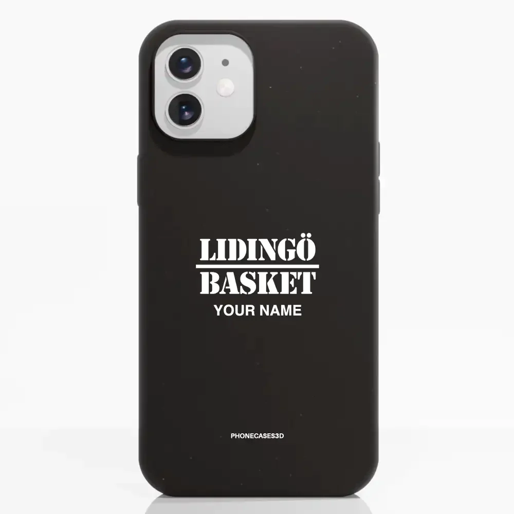 Lidingö Basket Official Compostable Black Phone Case minimal - Image 3