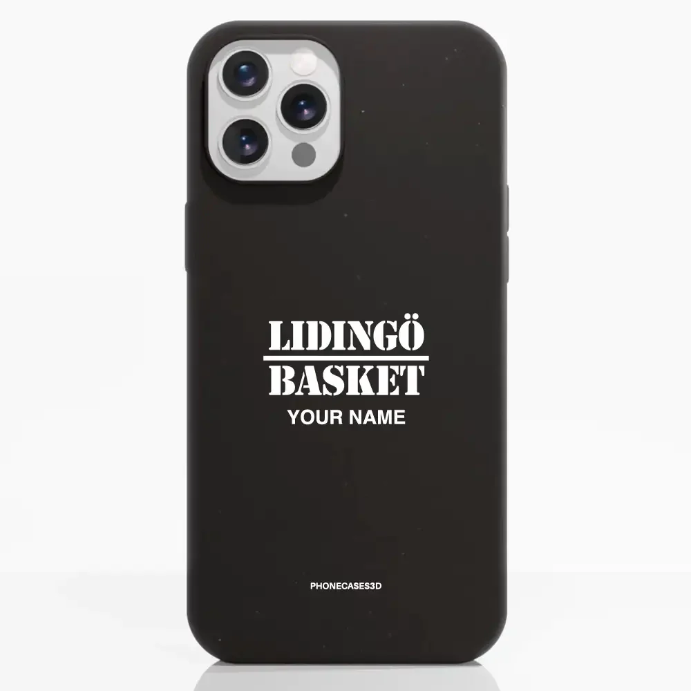 Lidingö Basket Official Compostable Black Phone Case minimal - Image 4