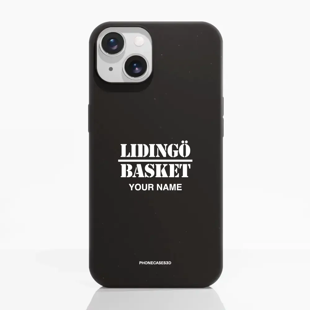 Lidingö Basket Official Compostable Black Phone Case minimal - Image 9