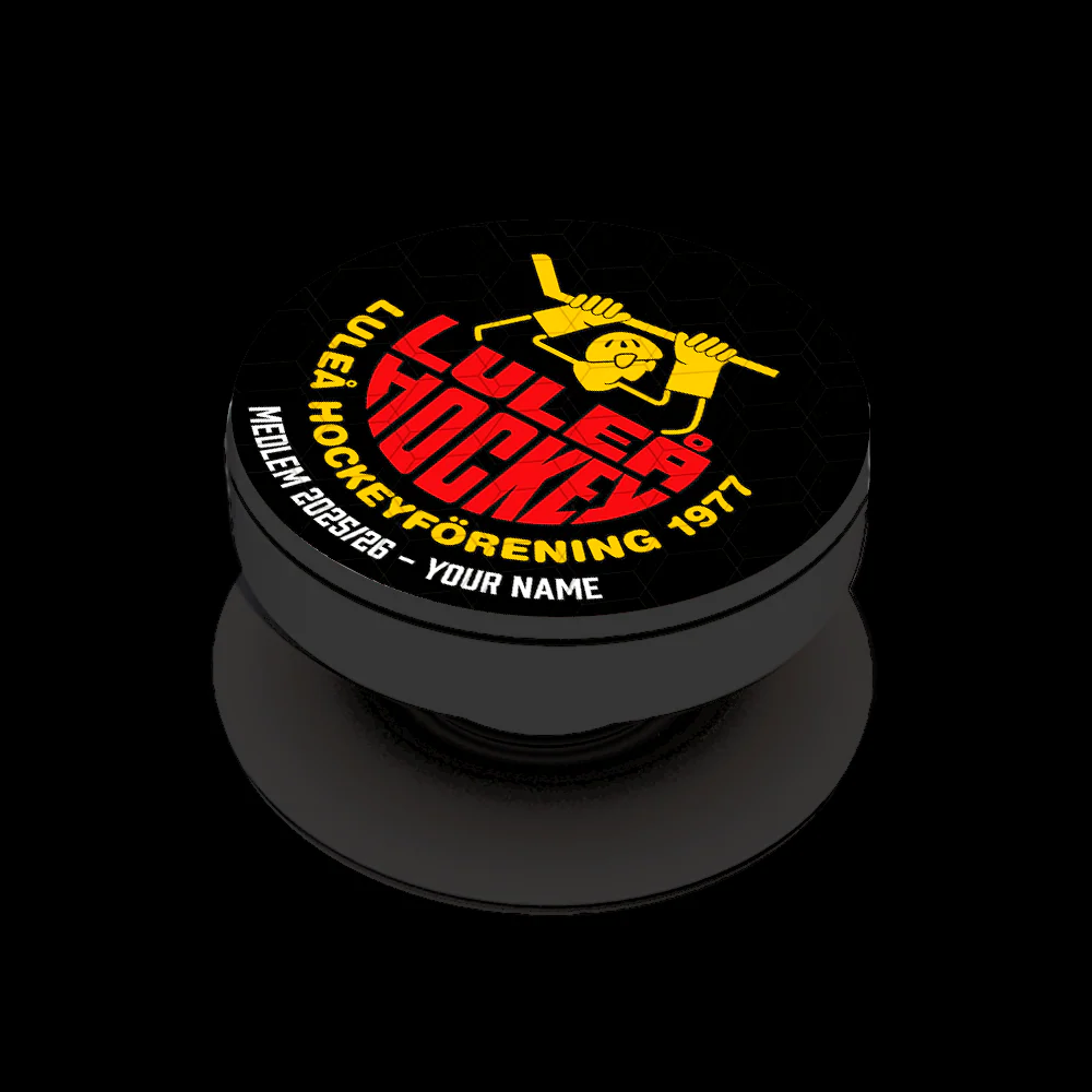 Luleå Hockey Official 3D Phone Grip for Members - Black + custom