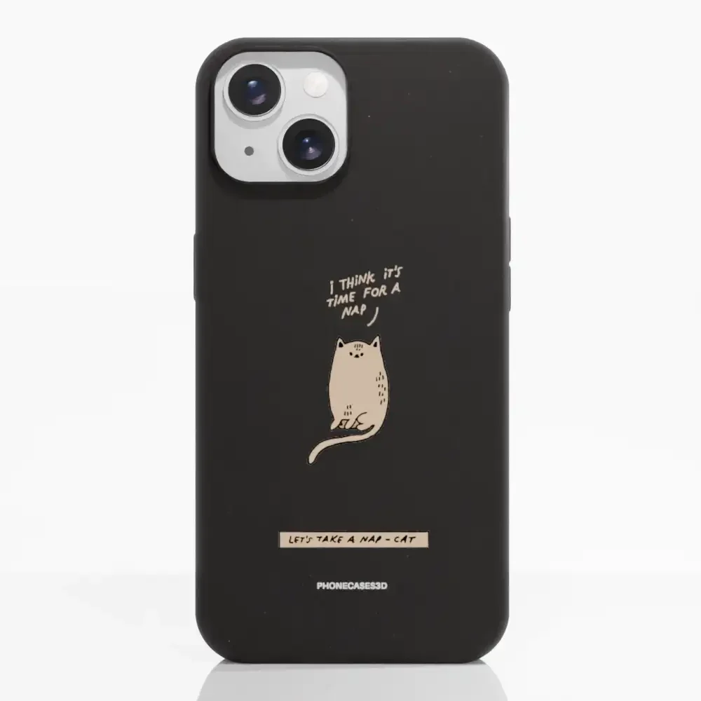 Maja Official Black Compostable Phone Case Design Nap-Cat - Image 13