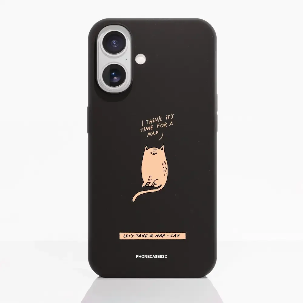 Maja Official Black Compostable Phone Case Design Nap-Cat - Image 22