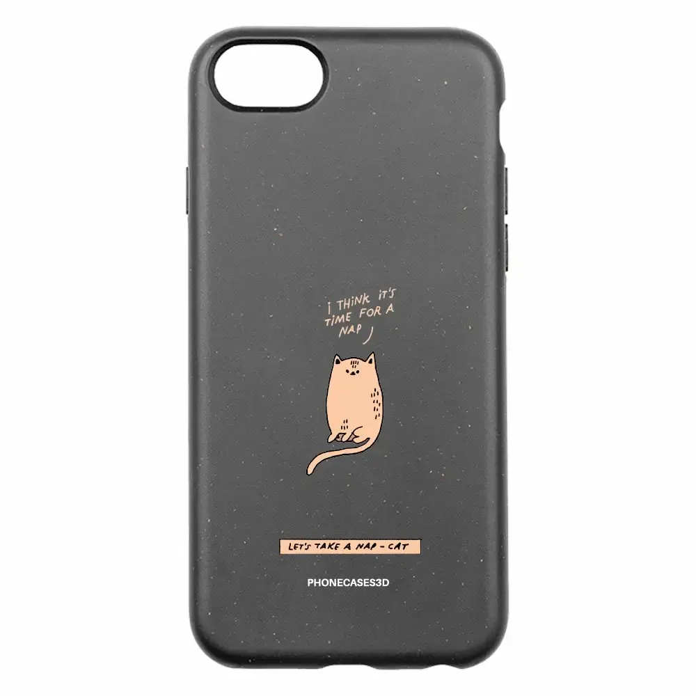 Maja Official Black Compostable Phone Case Design Nap-Cat - Image 26