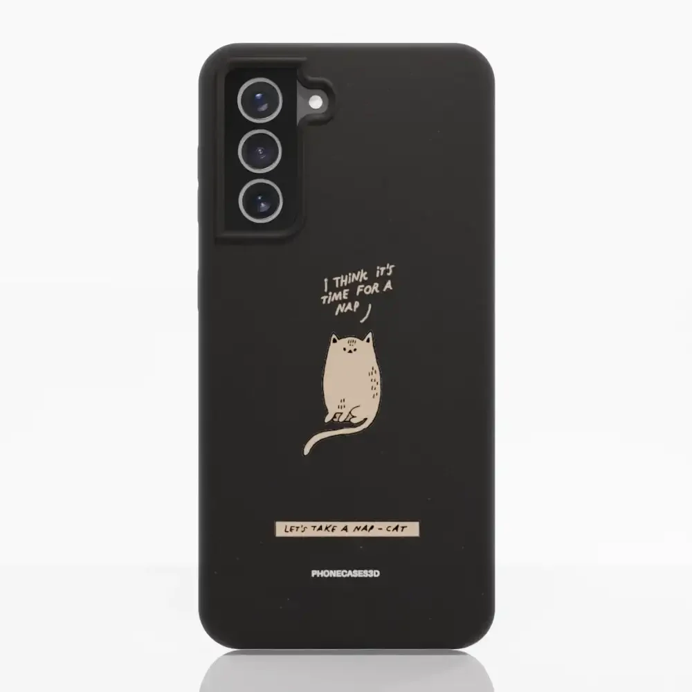 Maja Official Black Compostable Phone Case Design Nap-Cat - Image 33