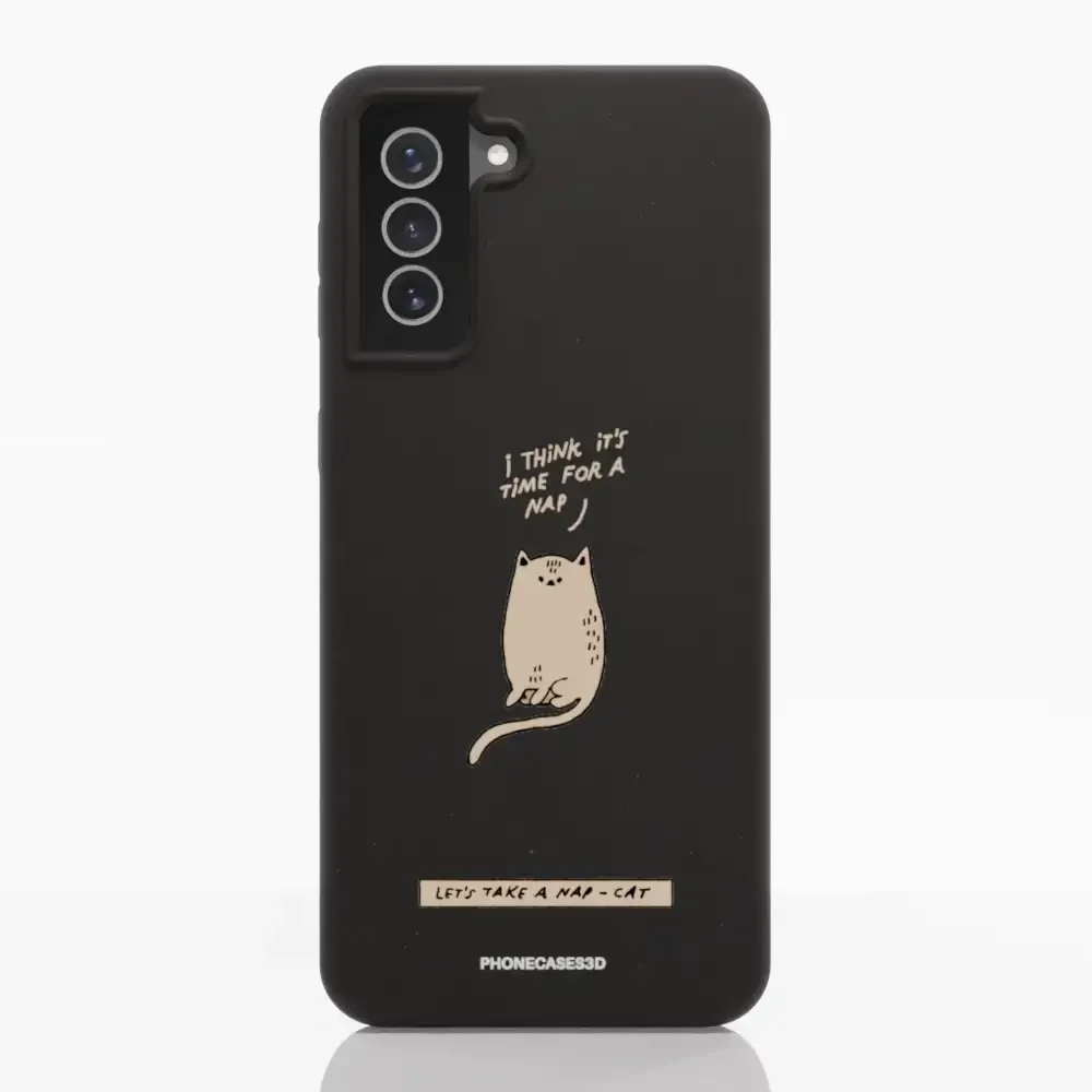 Maja Official Black Compostable Phone Case Design Nap-Cat - Image 34