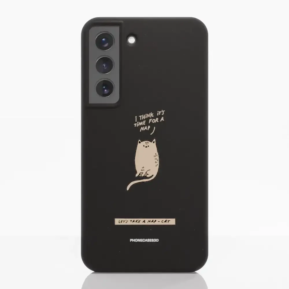 Maja Official Black Compostable Phone Case Design Nap-Cat - Image 36