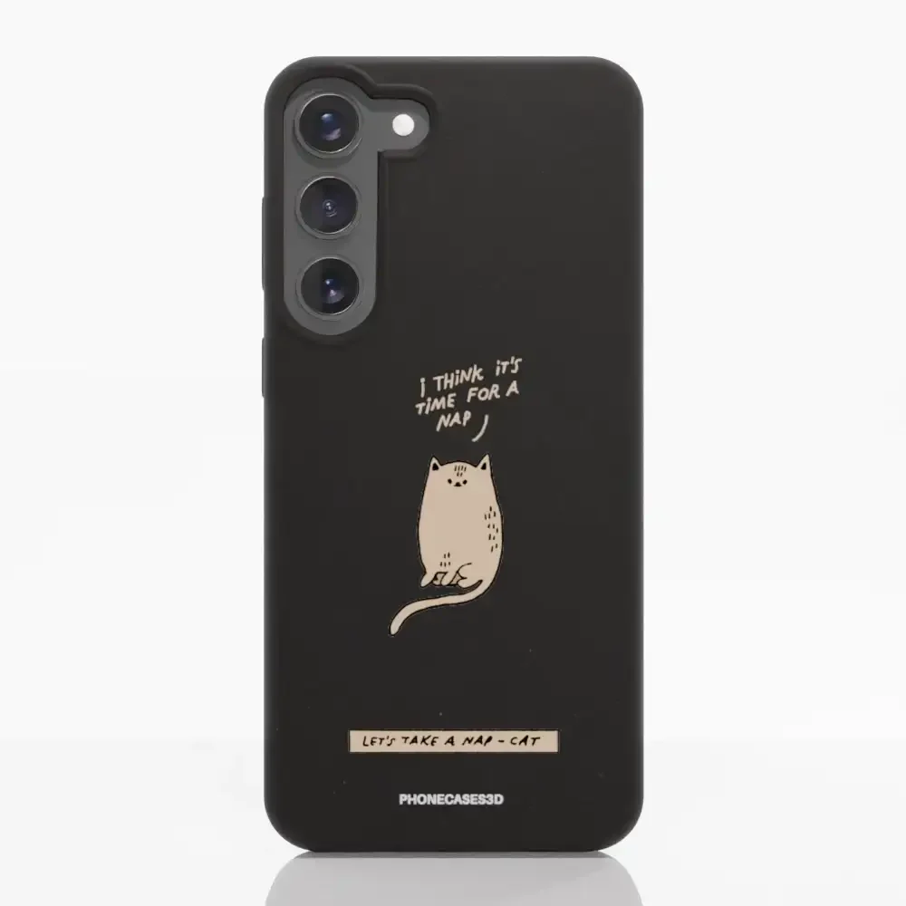 Maja Official Black Compostable Phone Case Design Nap-Cat - Image 40