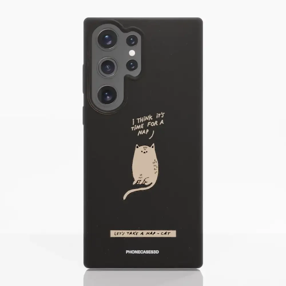 Maja Official Black Compostable Phone Case Design Nap-Cat - Image 41
