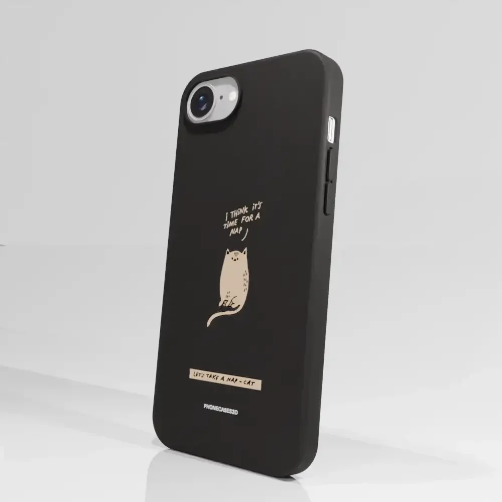 Maja Official Black Compostable Phone Case Design Nap-Cat - Image 69