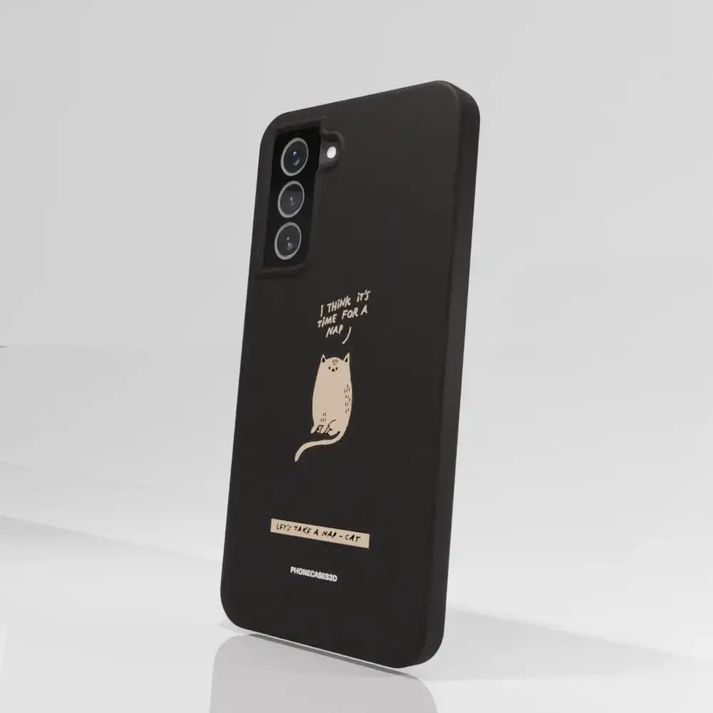 Maja Official Black Compostable Phone Case Design Nap-Cat - Image 73
