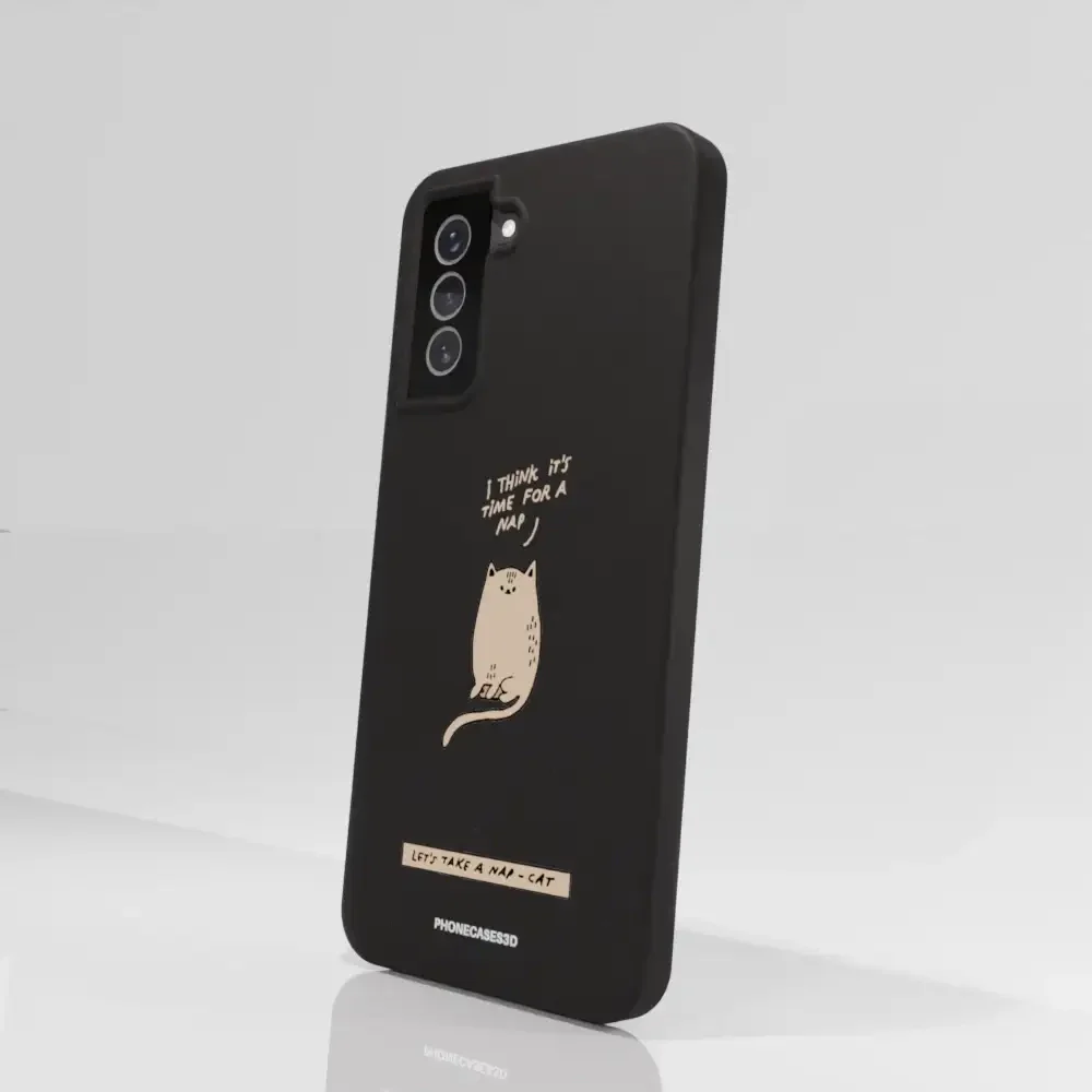 Maja Official Black Compostable Phone Case Design Nap-Cat - Image 74
