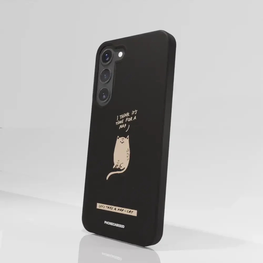 Maja Official Black Compostable Phone Case Design Nap-Cat - Image 80