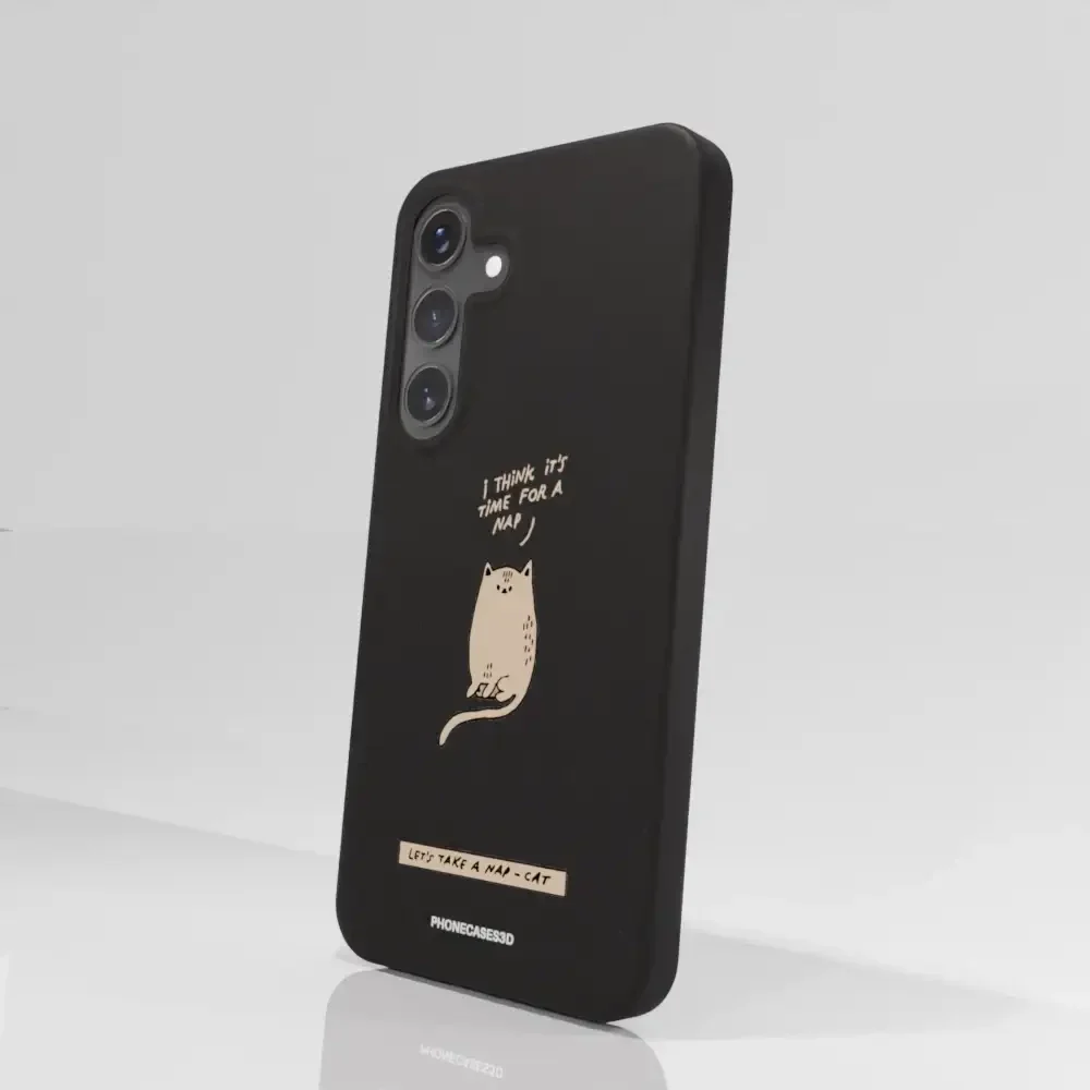 Maja Official Black Compostable Phone Case Design Nap-Cat - Image 83