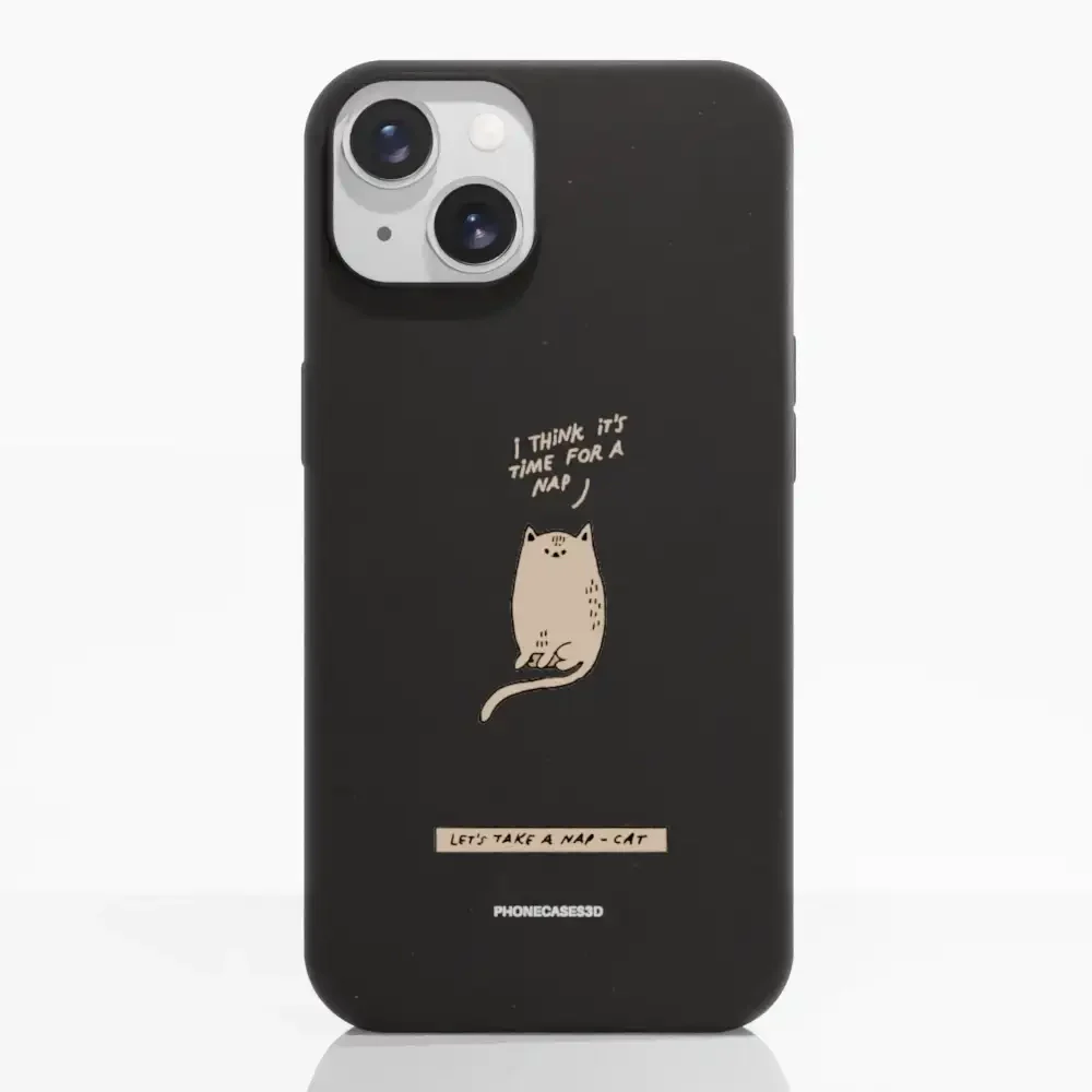 Maja Official Black Compostable Phone Case Design Nap-Cat - Image 9