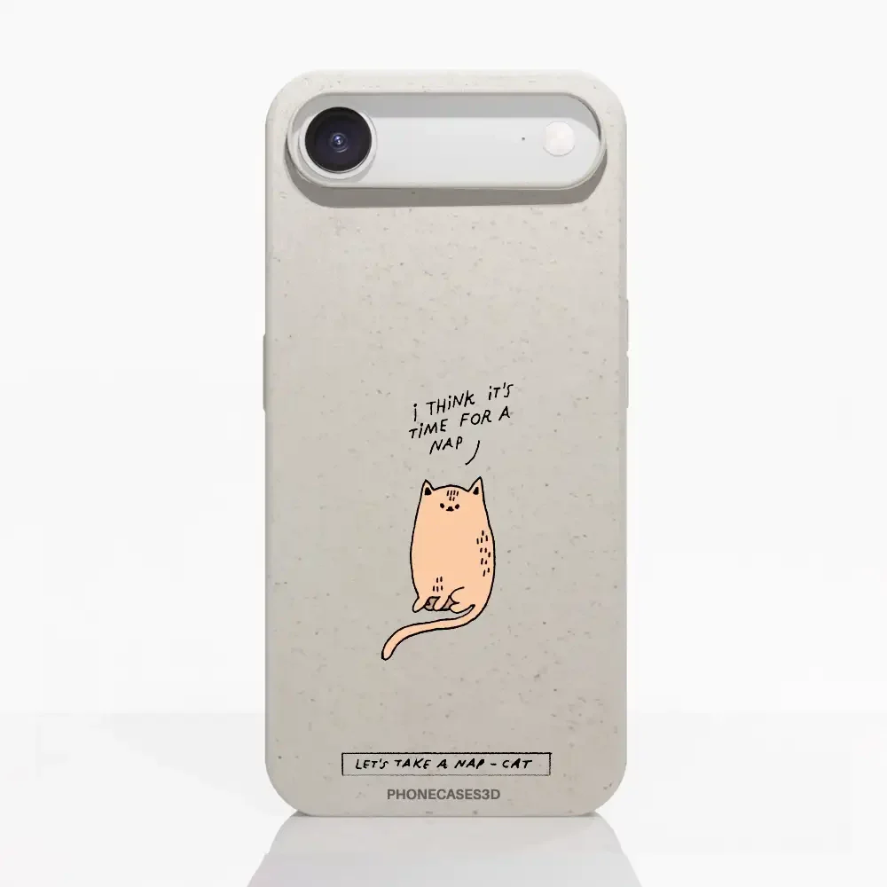 Maja Official White Compostable Phone Case Design Nap-Cat - Image 24