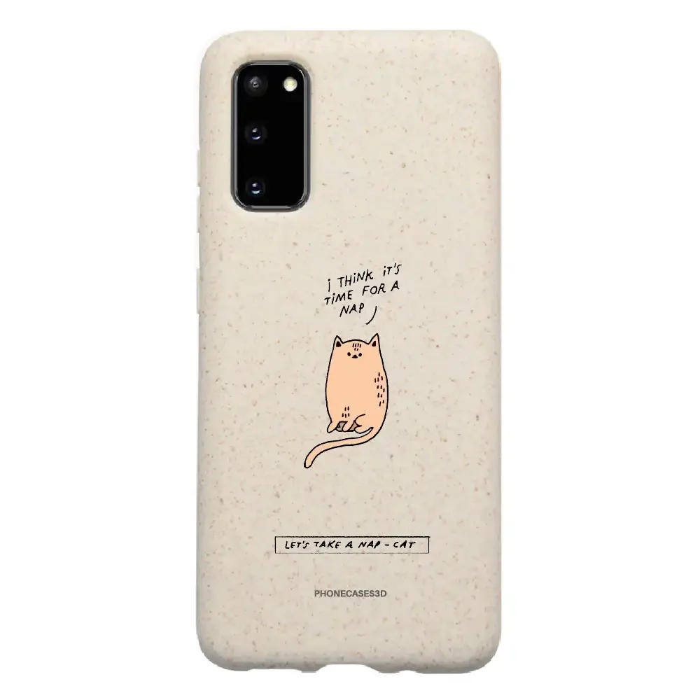 Maja Official White Compostable Phone Case Design Nap-Cat - Image 27