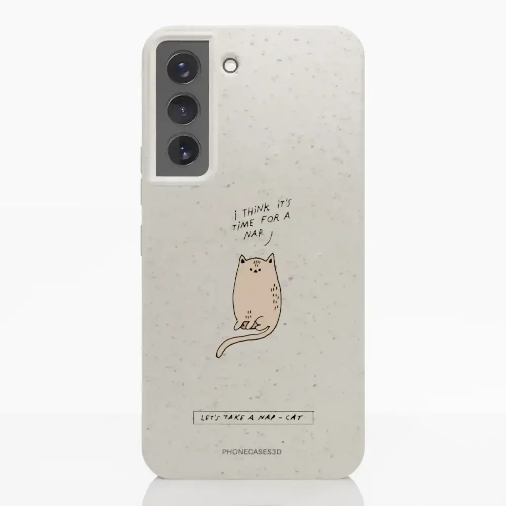 Maja Official White Compostable Phone Case Design Nap-Cat - Image 32