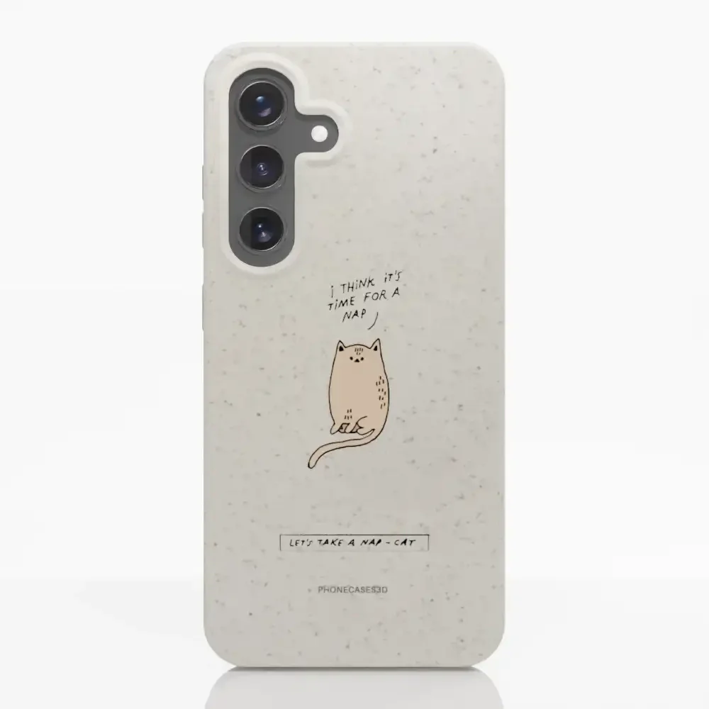 Maja Official White Compostable Phone Case Design Nap-Cat - Image 37