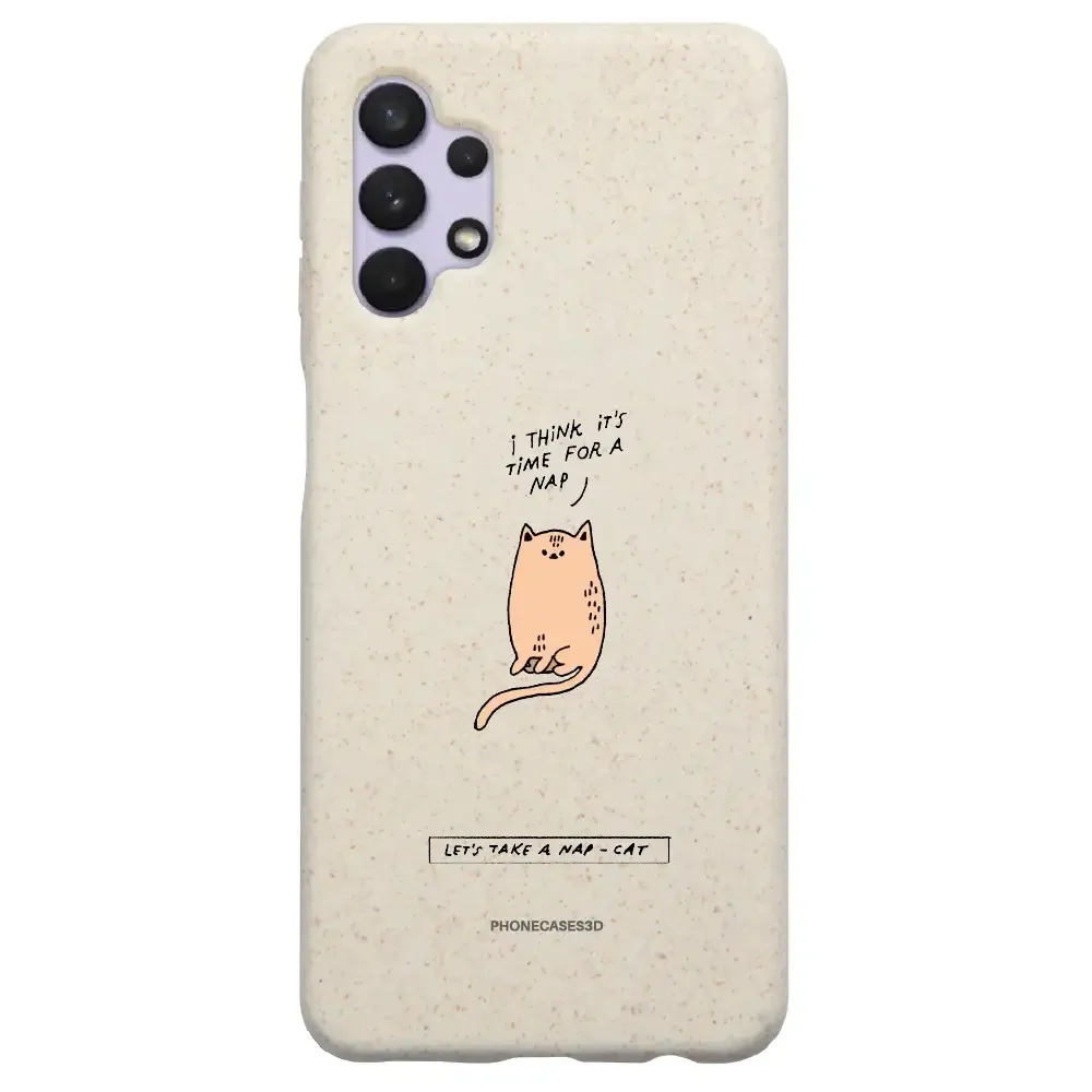 Maja Official White Compostable Phone Case Design Nap-Cat - Image 43