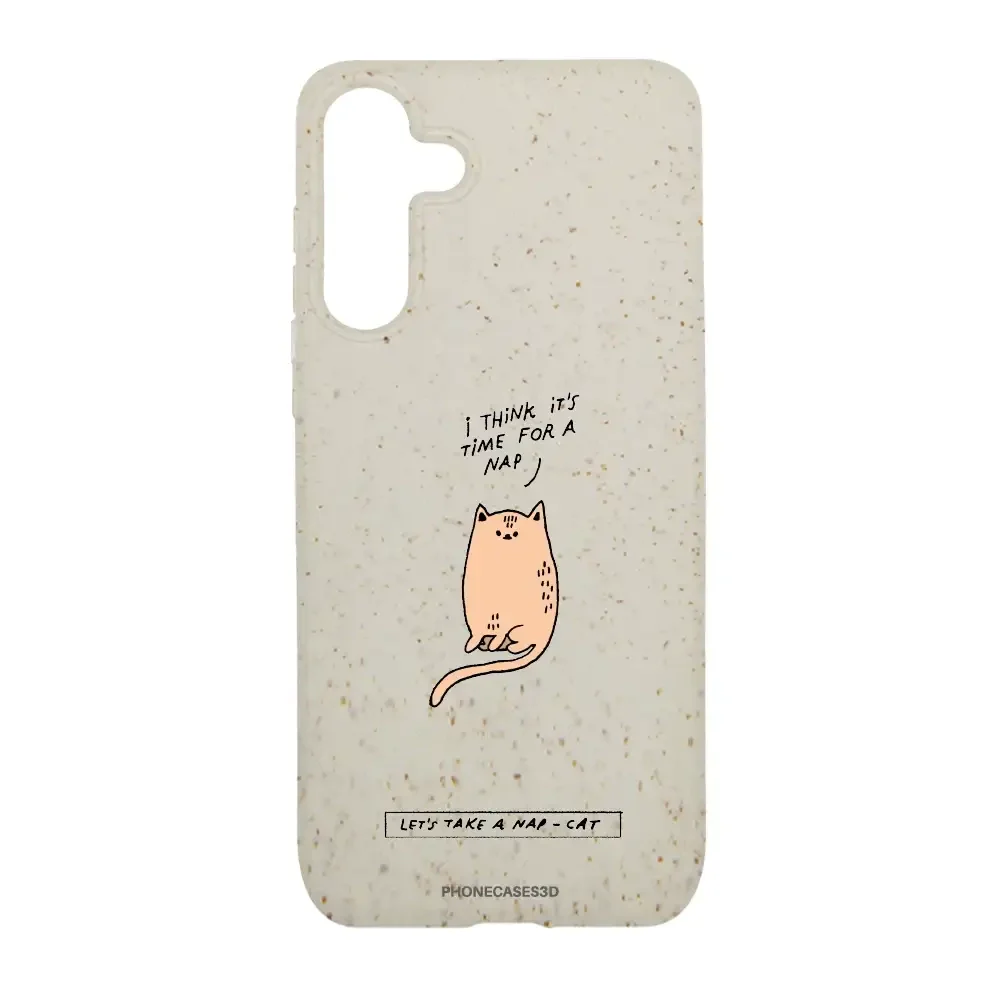 Maja Official White Compostable Phone Case Design Nap-Cat - Image 48