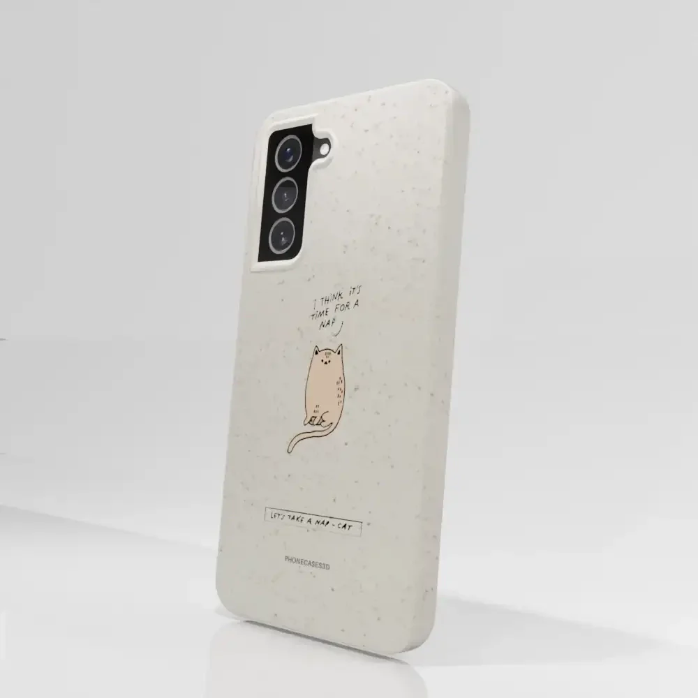 Maja Official White Compostable Phone Case Design Nap-Cat - Image 73
