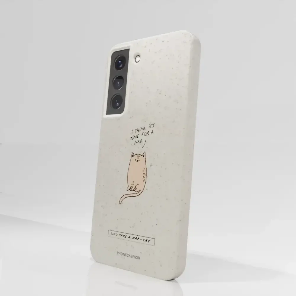 Maja Official White Compostable Phone Case Design Nap-Cat - Image 77