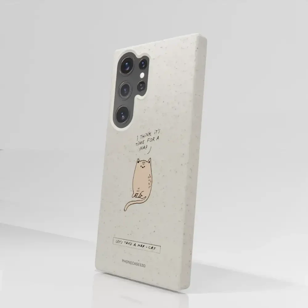 Maja Official White Compostable Phone Case Design Nap-Cat - Image 81