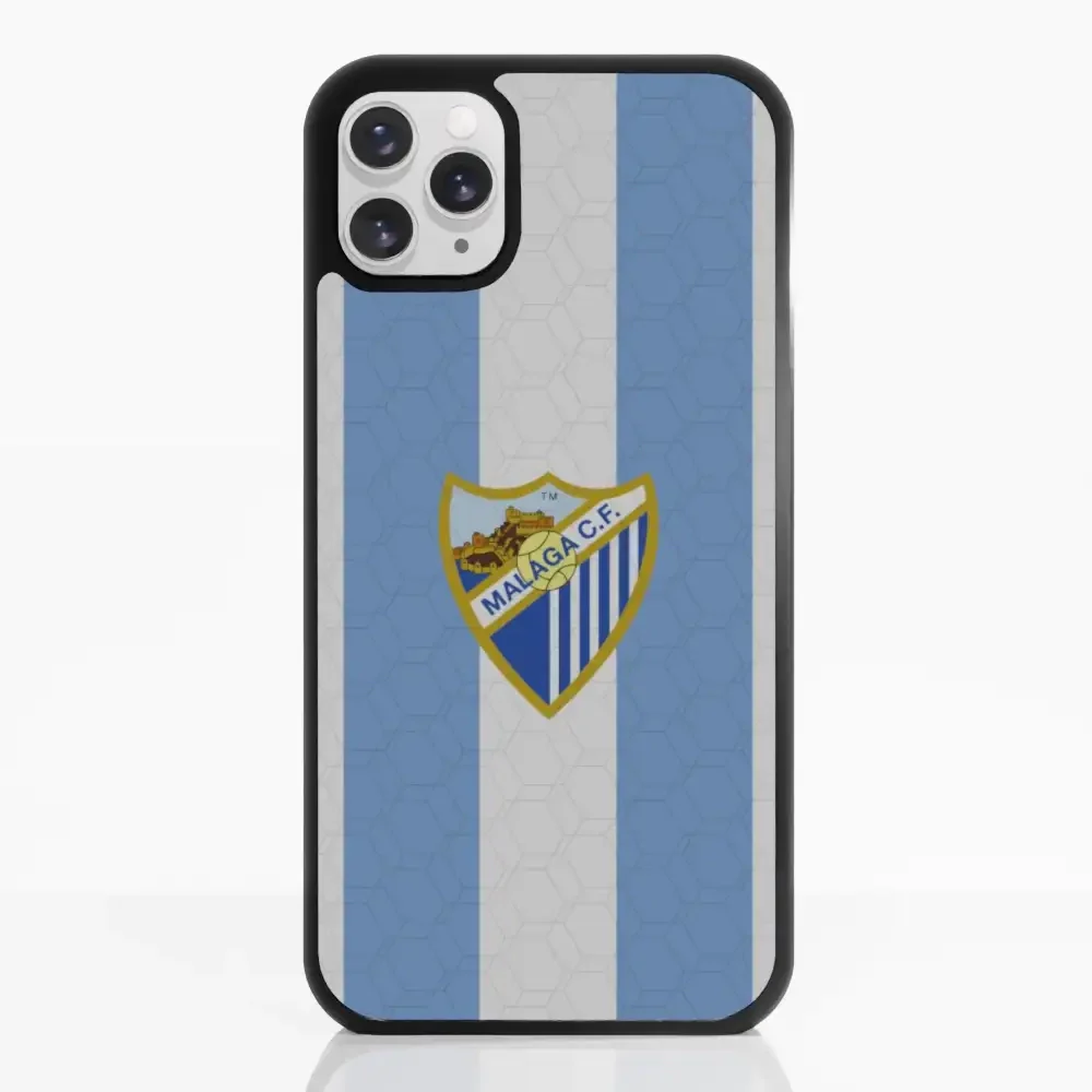 Malaga CF Official 3D Phone Case Design Stripes and Crest - Image 3
