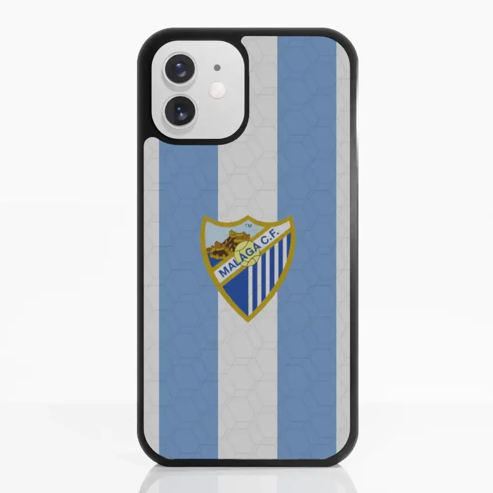 Malaga CF Official 3D Phone Case Design Stripes and Crest - Image 4