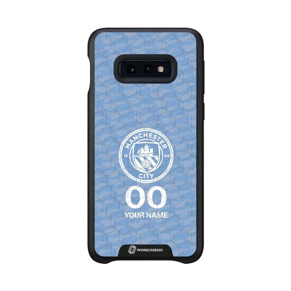 Man City Official 3D Phone Case Design Light Blue Flag Pattern + Name - Image 45